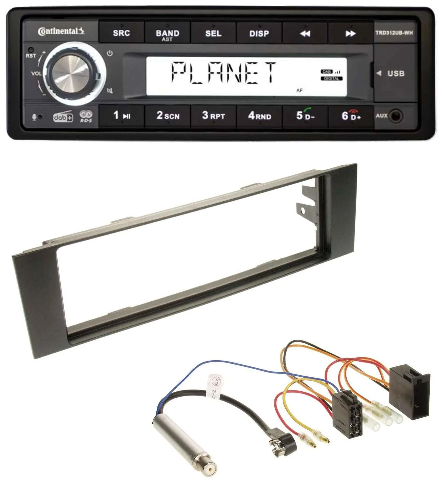 Автомагнитола для Audi A3 (8P, 2003–2006) Continental 1-DIN, USB, AUX, DAB, MP3, ISO