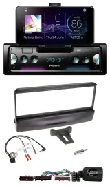 Автомагнитола для Ford Escort/Focus Pioneer Bluetooth, DAB, USB, поддержка управления на руле, черная