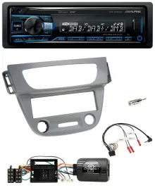 Alpine USB Bluetooth DAB Lenkrad Autoradio für Renault Megane III 2009-2012 grau