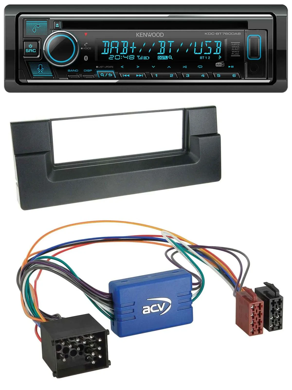 Kenwood MP3 Bluetooth DAB USB CD Autoradio für BMW 5er E39 X5 E53 Aktivsystem Ru