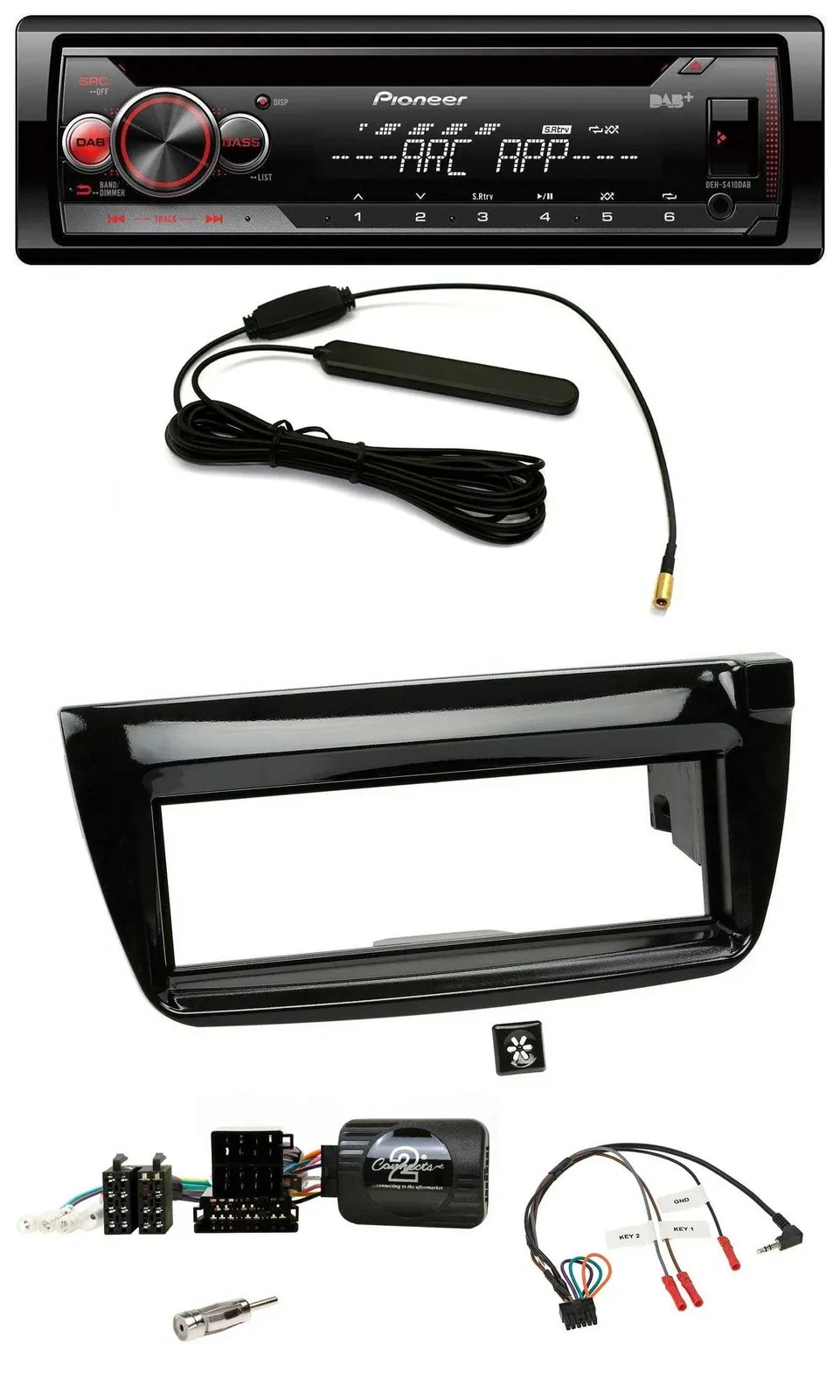 Pioneer CD USB Lenkrad DAB MP3 Autoradio für Fiat Doblo 2012-2015 piano