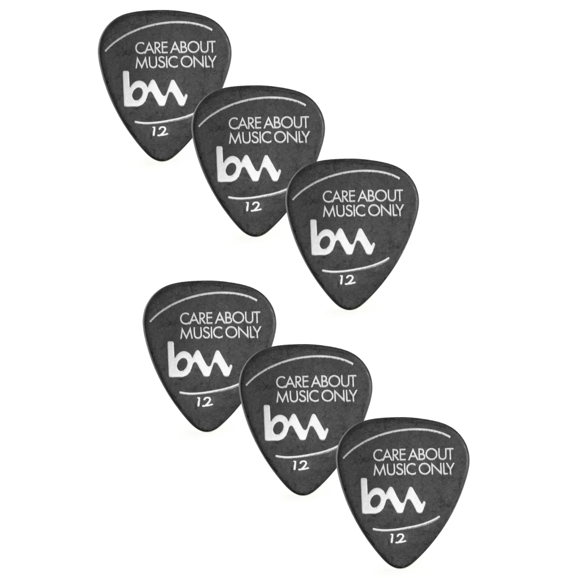 Медиаторы bagandmusic AKSS23 Delrin Black 1.20 (6 штук)