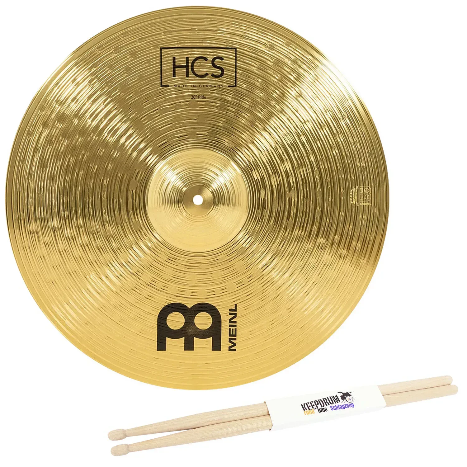 Тарелка барабанная MEINL 20" HCS Ride с палочками
