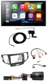 Автомагнитола Pioneer 2DIN, USB, Bluetooth, DAB, для Honda Accord 2008–2015, антрацит