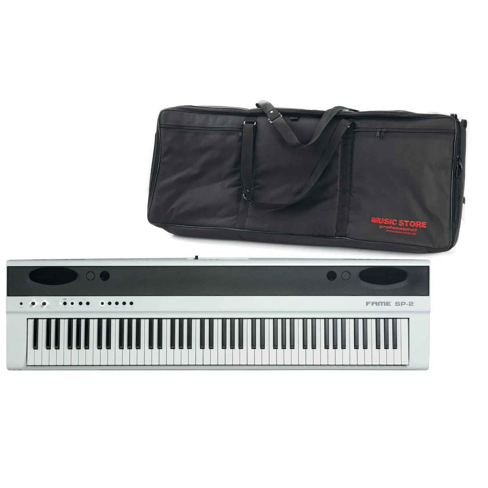 SP-2 BW Stagepiano Set, 88 Tasten, Hammermechanik, MIDI, USB, 25 Sounds, 50