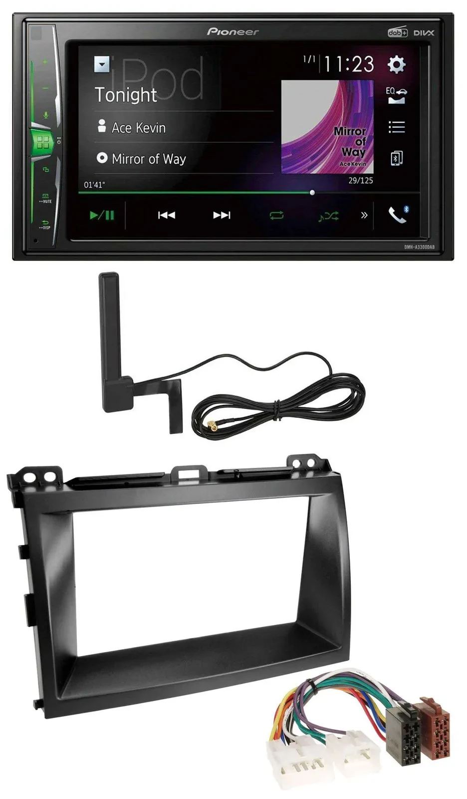 Pioneer MP3 DAB AUX 2DIN Bluetooth Autoradio für Lexus GX-470 (2003-2009)