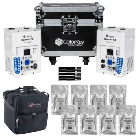 ColorKey CKU-7703 White Dazzler Cold Spark Effect FX Machines w Case & Powder