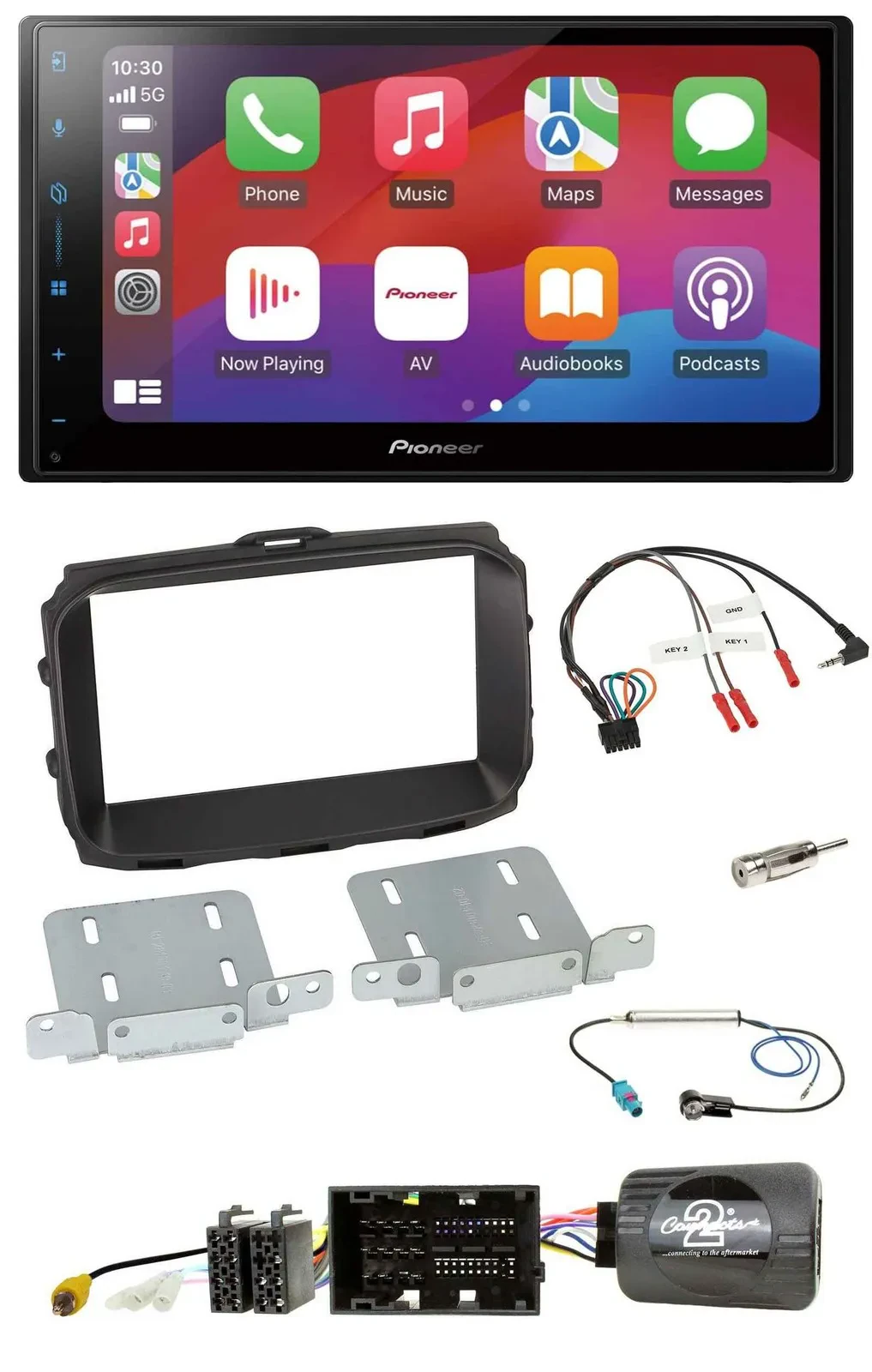 Автомагнитола для Alfa Romeo Giulietta (2013–2021) Pioneer 2 DIN, DAB, Bluetooth, USB