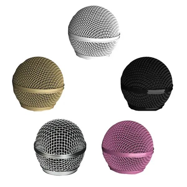 5 Multiple Color Replacement Microphone Grilles for SM58 & Similar Mics