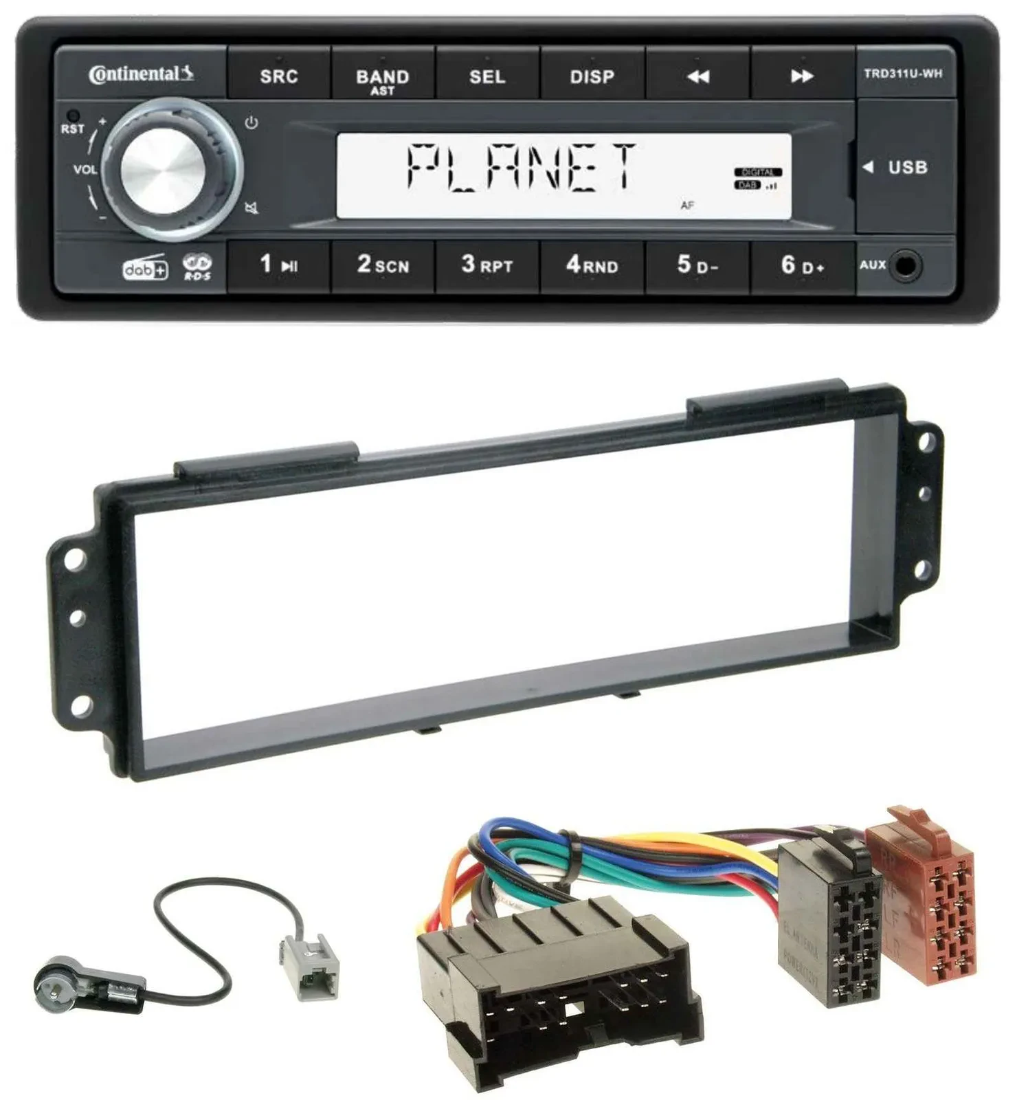 Continental MP3 AUX USB DAB 1DIN Autoradio für Kia Picanto (2008-2011)