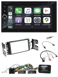 Blaupunkt USB DAB Bluetooth 2DIN TMC Lenkrad Navigation für Jeep Grand Cherokee