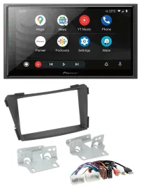 Pioneer USB 2DIN DAB MP3 Bluetooth Autoradio für Hyundai i40 ab 2011 VF schwarz