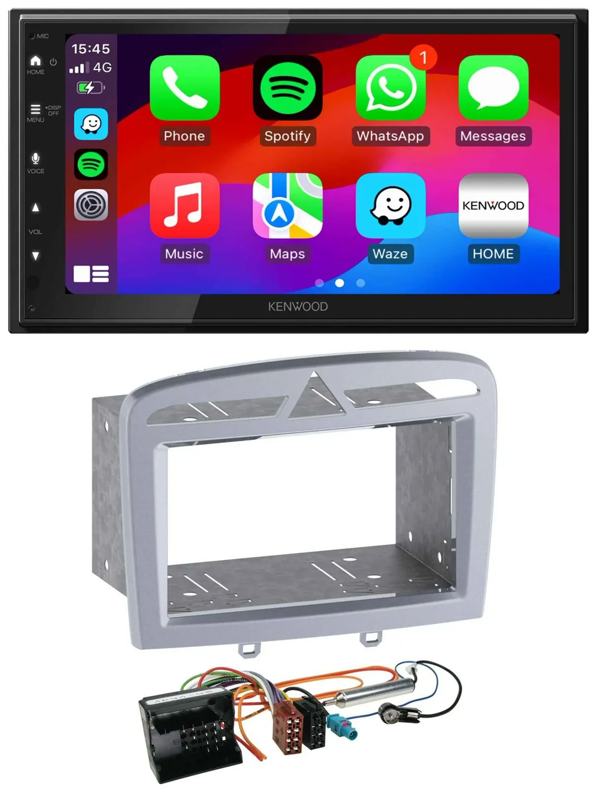 Kenwood MP3 USB DAB 2DIN Bluetooth Autoradio für Peugeot 308 09-13 warmsilber