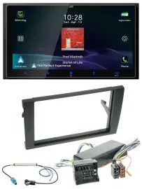 JVC USB Bluetooth 2DIN DAB MP3 Autoradio für Audi A4 04-08 B7 Bose Aktivsystem M