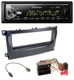 Автомагнитола Pioneer для Ford Focus / C-Max / Galaxy (с 2007) Bluetooth, USB, DAB, MP3, черная