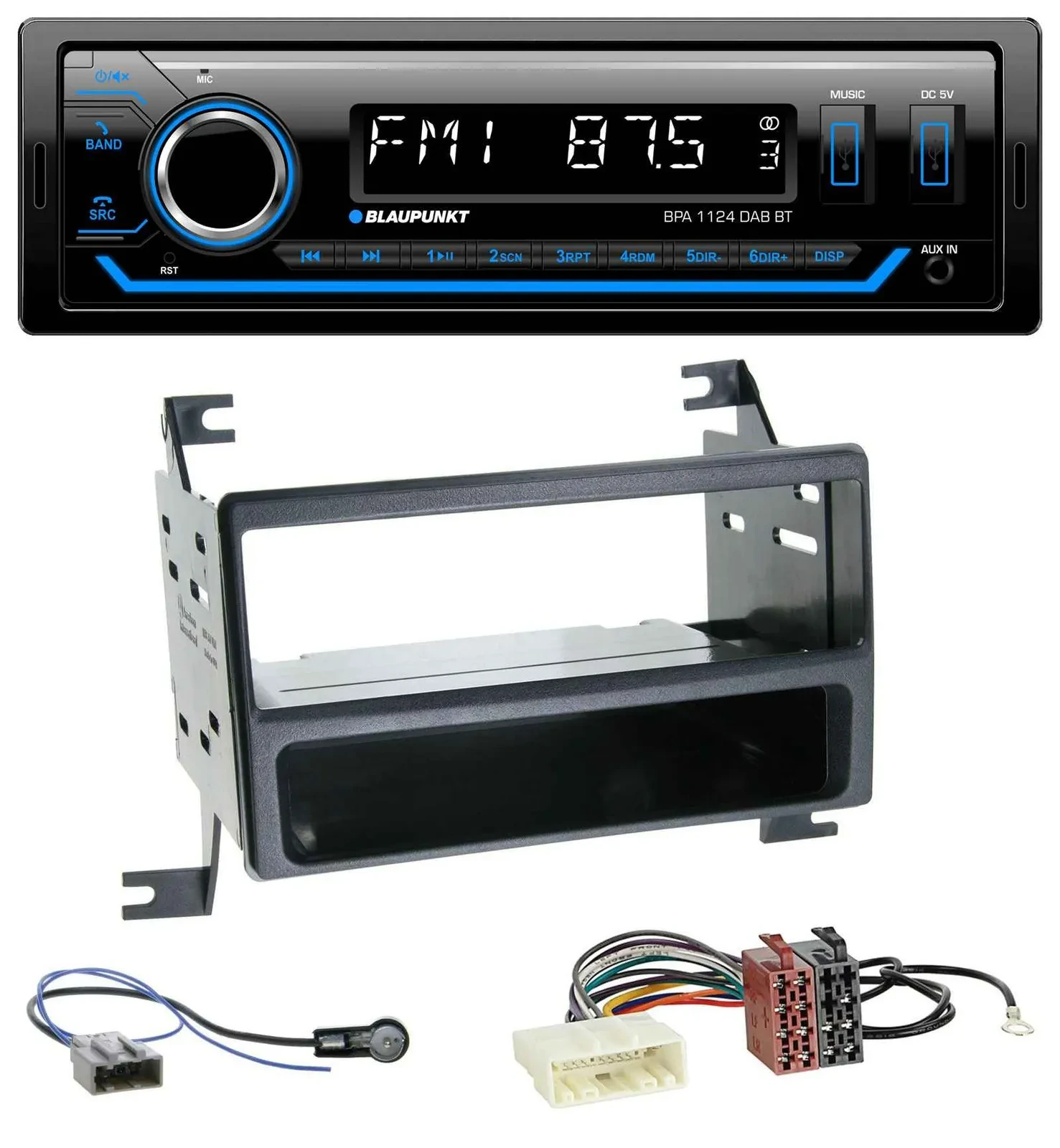 Blaupunkt Bluetooth USB DAB MP3 Autoradio für Nissan Juke (J15, 2010-2014)