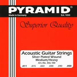 Струны для акустической гитары Pyramid 306100 Silver Wound 11-50