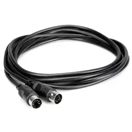 Коммутационный кабель Hosa Technology MIDI Cable, 5-Pin DIN to Same, 1', Black #MID-301BK