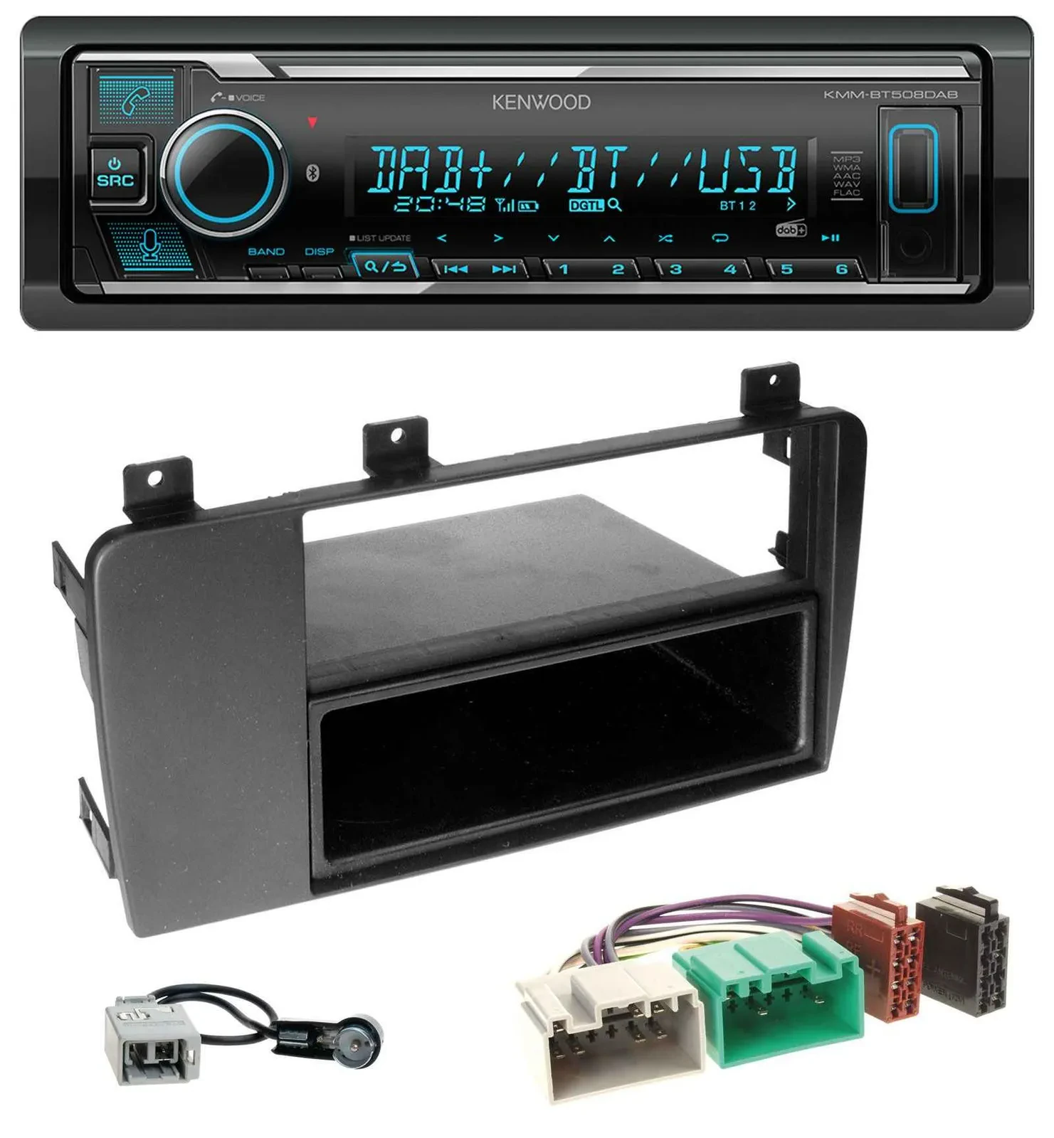 Kenwood Bluetooth MP3 DAB USB Autoradio für Volvo S60, V70, XC70 (04-09)