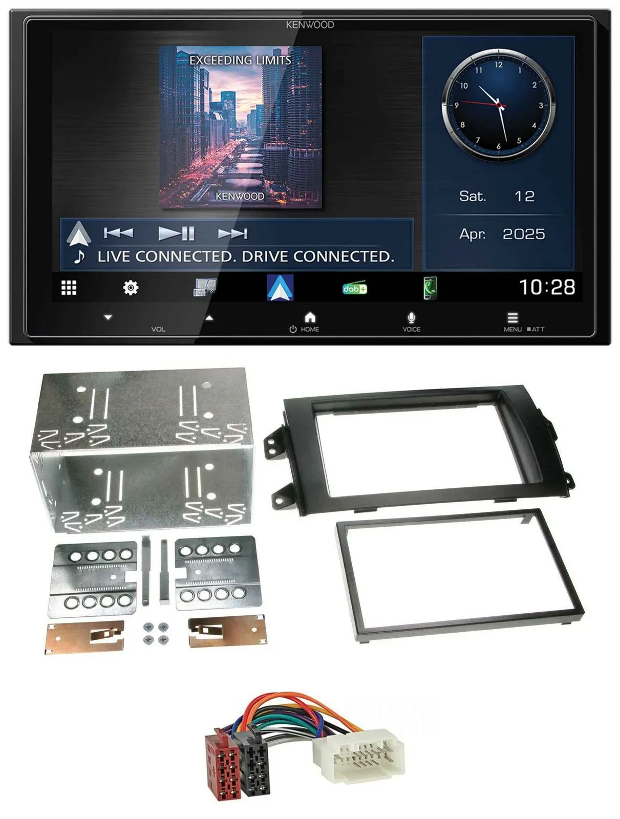 Автомагнитола Kenwood 2-DIN, Bluetooth, DAB, USB, MP3 для Fiat Sedici и Suzuki SX4 (с 2006)