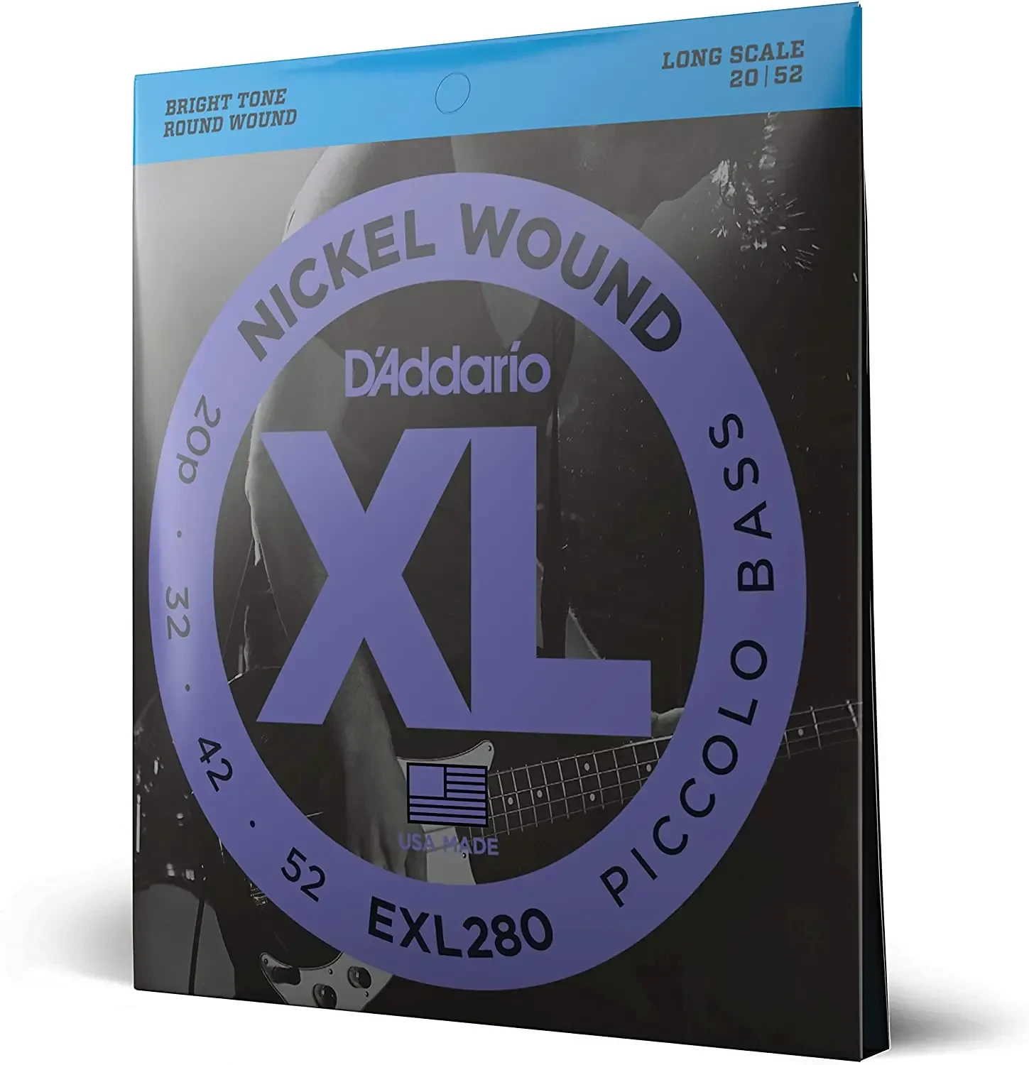 Струны для бас-гитары пикколо D'Addario EXL280 20-52