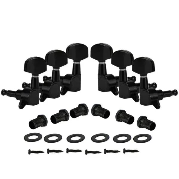 Колки гитарные FLEOR M00784-2 Black (6 штук)