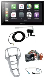 Pioneer USB MP3 2DIN Bluetooth DAB Autoradio für Opel Astra J ab 2009 Platinsilb