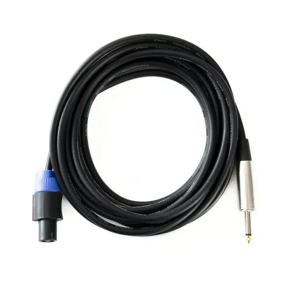 Audio Lautsprecherkabel 5m Schwarz Speaker Twist Klinke Mono 2x2,5mm² Passive