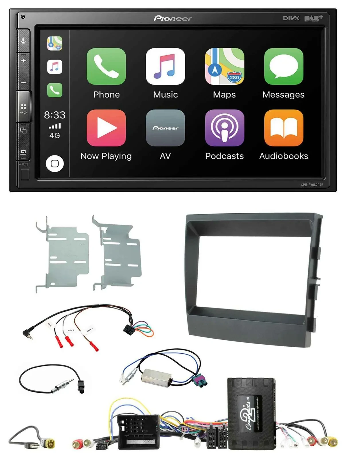 Автомагнитола Pioneer 2-DIN, USB, Bluetooth, DAB, для Porsche Panamera (2009–2016)