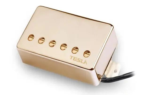 Звукосниматель для электрогитары Tesla PLASMA-X1 Bridge Gold