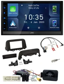 JVC DAB Bluetooth Lenkrad USB 2DIN Autoradio für Hyundai Kona ab 2013