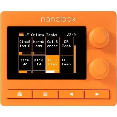 Драм-машина 1010music nanobox tangerine 24-голосная, 8 пэдов, microSD, 24-бит/48 кГц, USB-C, MIDI