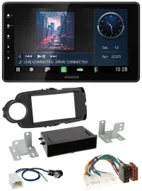 Автомагнитола для Toyota Yaris (2011–2014) Kenwood MP3 Bluetooth USB DAB, черная