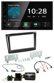 Kenwood Bluetooth Lenkrad DAB USB 2DIN Autoradio für Fiat Doblo VDO ab 2015 pian
