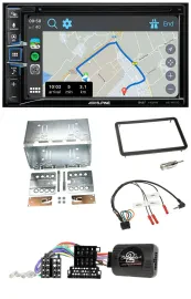 Alpine DAB TMC Bluetooth 2DIN USB Lenkrad Navigation für Alfa Romeo 159 Brera Sp