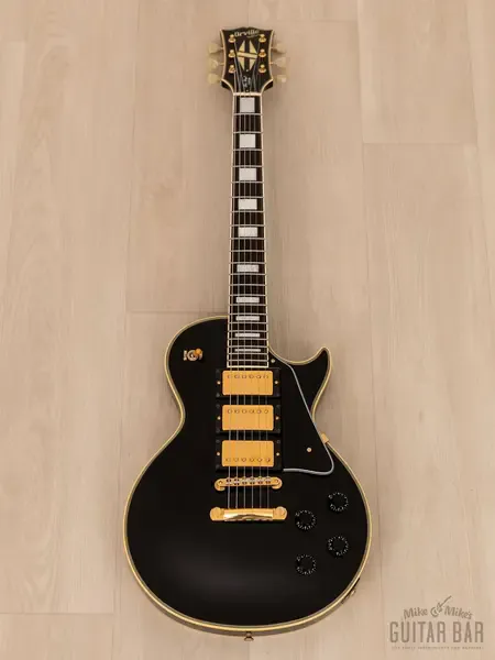 Электрогитара Orville by Gibson Les Paul Custom 3 Pickup Black Beauty LPC-W/3PU  Japan 1990 w/gigbag