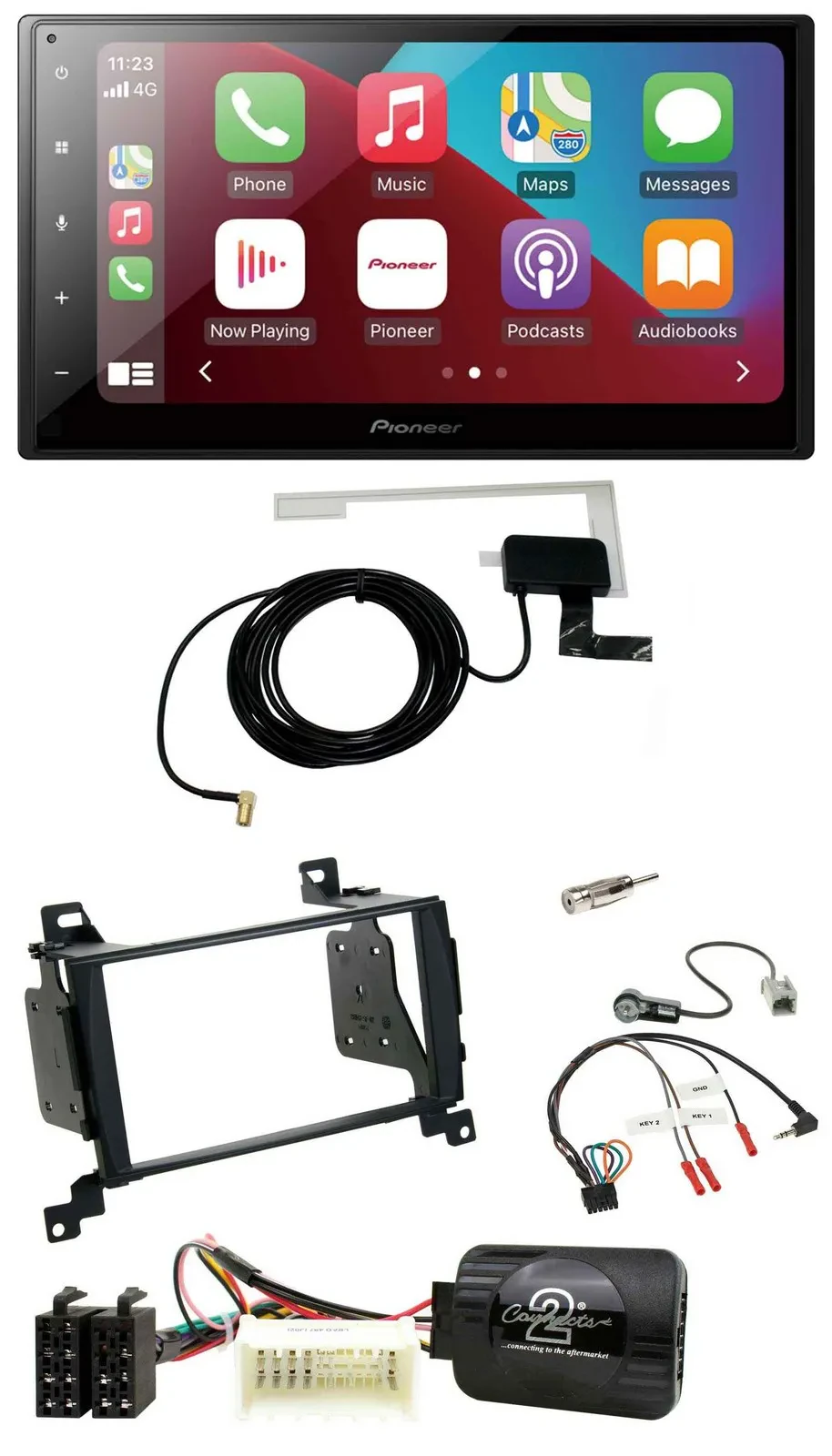 Pioneer USB Bluetooth DAB Lenkrad 2DIN Autoradio für Hyundai Santa Fe 07-12