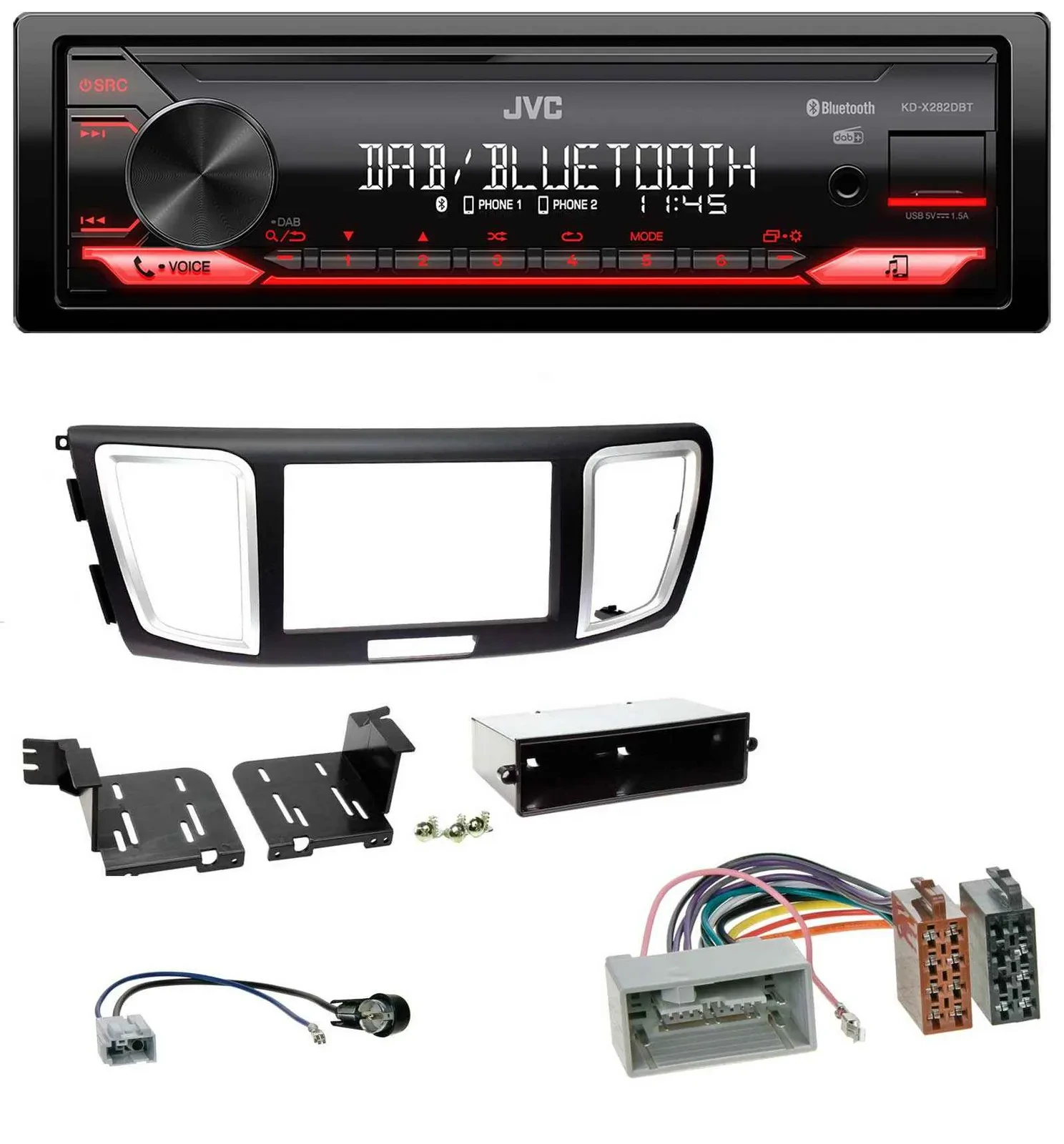JVC Bluetooth USB DAB MP3 Autoradio für Honda Accord (ab 2011)