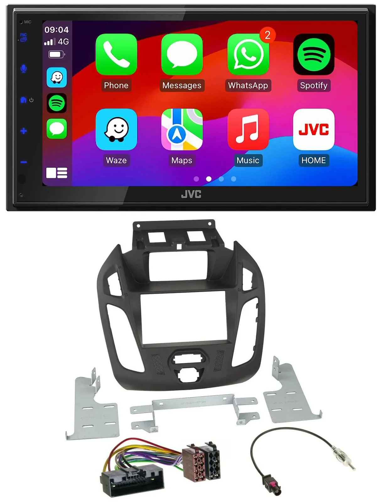 JVC Bluetooth USB MP3 2DIN DAB Autoradio für Ford Transit 2012-2018 Display Conn