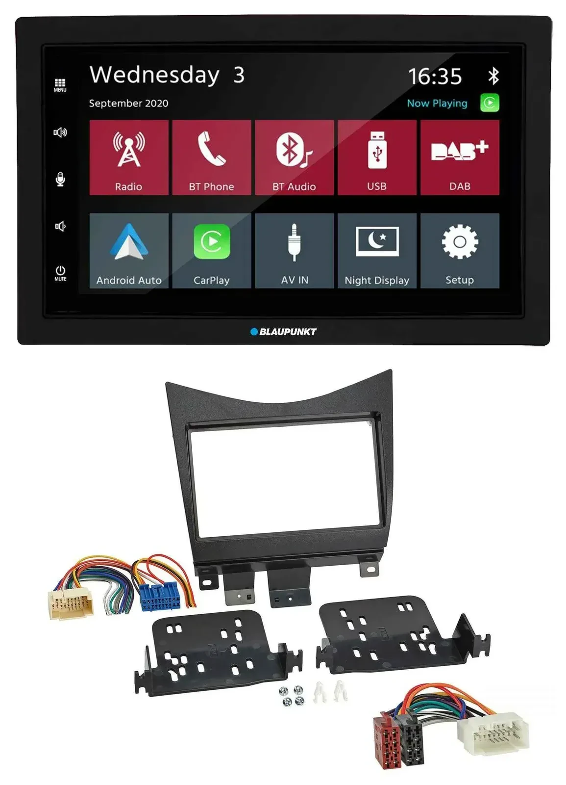 Blaupunkt DAB Bluetooth USB MP3 2DIN Autoradio für Honda Accord 02-08 schwarz