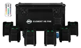 American DJ Element H6 Pak (6) RGBAW+UV LED Outdoor Wireless DMX Wash Up-Lights