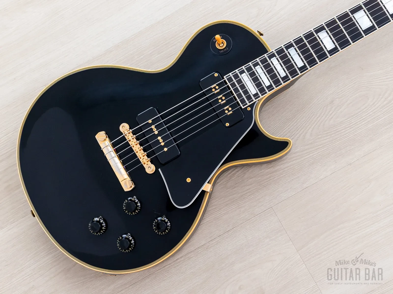 2022 Gibson Custom Shop 1954 Les Paul Custom Black Beauty Staple Pickup w/ Case