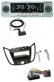 Dietz Bluetooth USB MP3 DAB Autoradio für Ford C-Max / Kuga - dunkelbraun