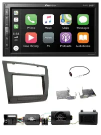 Pioneer USB Lenkrad DAB 2DIN Bluetooth Autoradio für BMW 1er PDC aut. Klima E87/