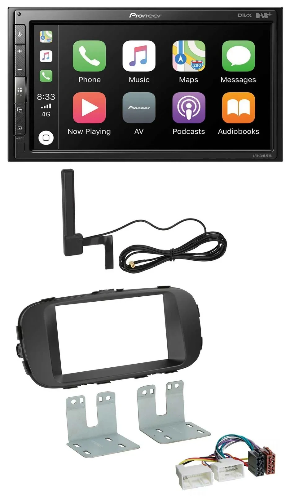 Автомагнитола для Kia Soul (с 2014) Pioneer 2 DIN USB Bluetooth DAB MP3 черный