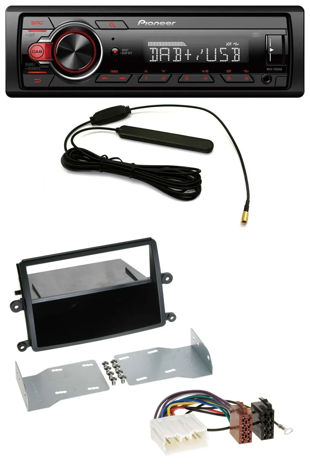 Автомагнитола для Mitsubishi L200 Pioneer 1-DIN, DAB, USB, AUX, MP3 (с 2006)