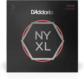 Струны для электрогитары D'Addario NYXL1052 Light Top Heavy Bottom 10-52 (3 комплекта)