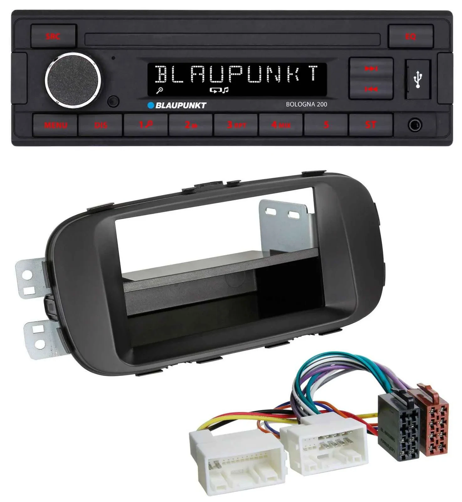 Blaupunkt MP3 AUX USB 1DIN Autoradio für Kia Soul (PS ab 2014) schwarz