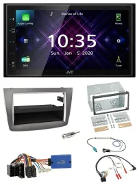 JVC DAB 2DIN Lenkrad Bluetooth USB Autoradio für Alfa Romeo Mito 13-18 955 ISO s