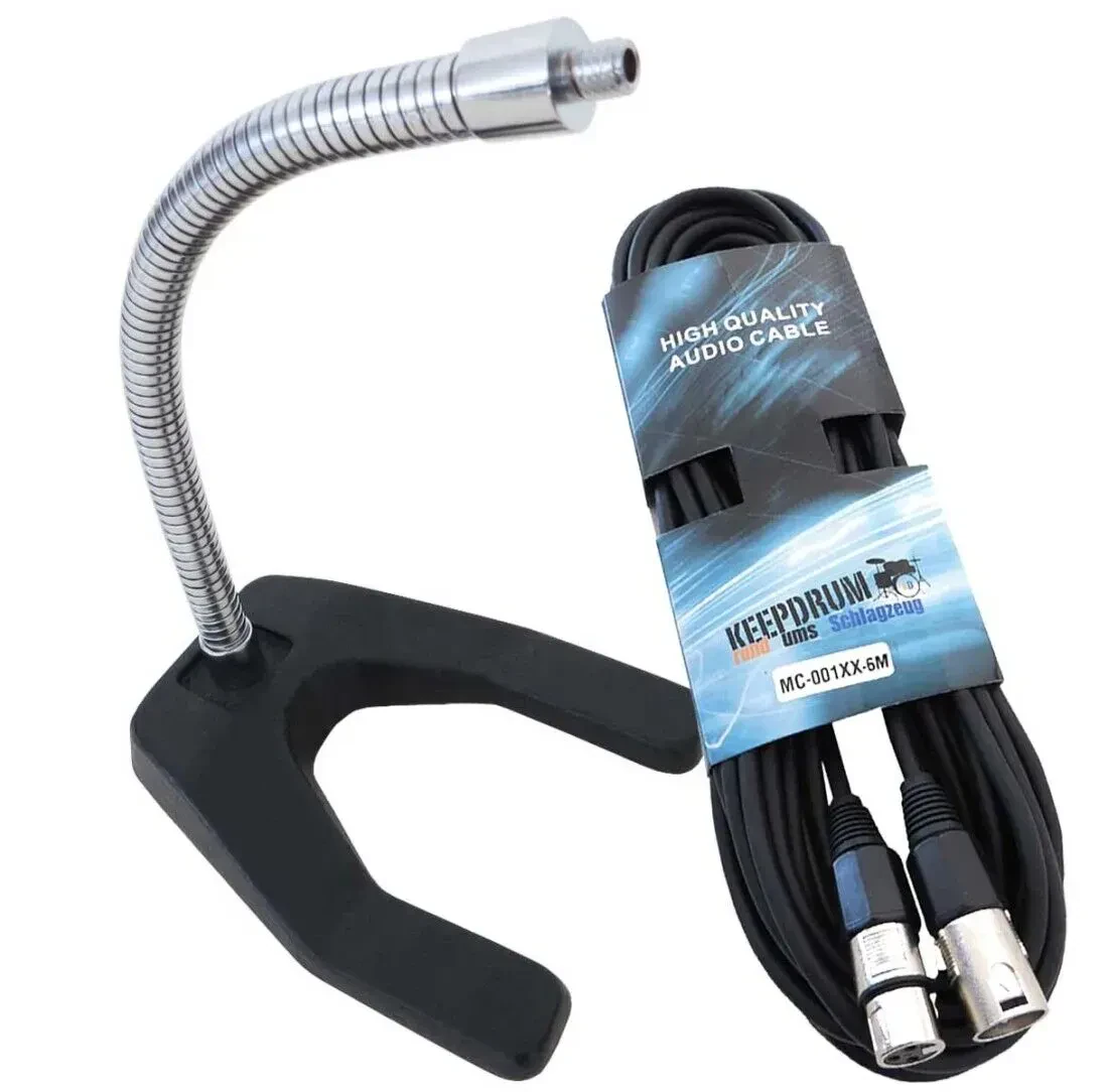 Стойка для микрофона keepdrum MS65 Black с кабелем